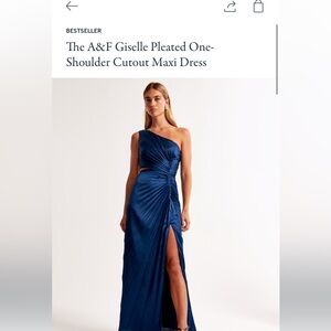 Abercrombie Giselle pleated one shoulder maxi dress